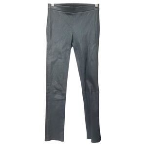The Row Lambskin Leather Gray Moto Leggings size 25 Slimming Pants Women's
